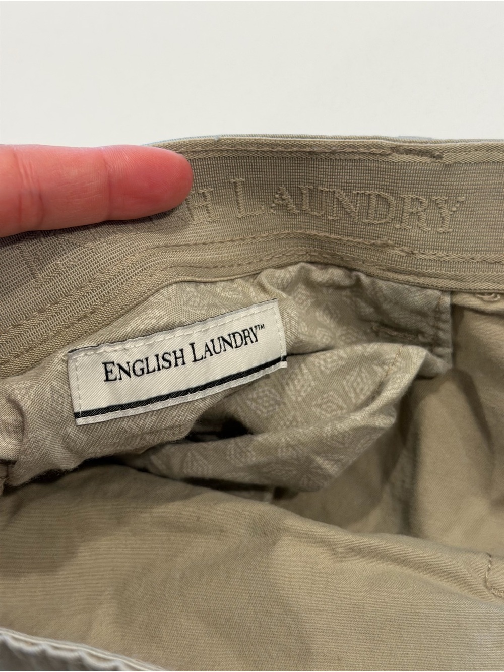 English Laundry Khaki Stretch Straight-Leg Pants Size 36 - Picture 6 of 9